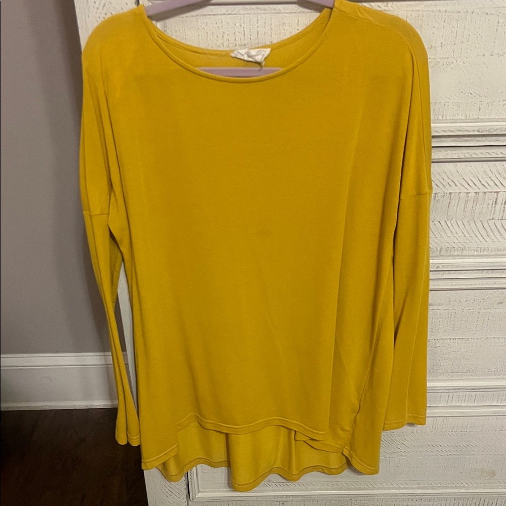 Love Riche Mustard Long Sleeve Top